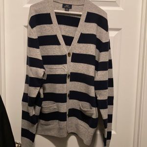Brooks Brothers Striped Wool Cardigan